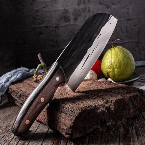 Traditional Handmade Chopping Dual-purpose Cutter Chinese Style Kitchen Chef Slicing Knife Pork Beef Butcher Slaughter Knives