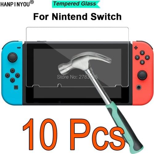 10Pcs For Nintend Nintendo Nitendo Switch NS NX 9H Hardness 2.5D Ultra-thin Toughened Tempered Glass Film Screen Protector Guard