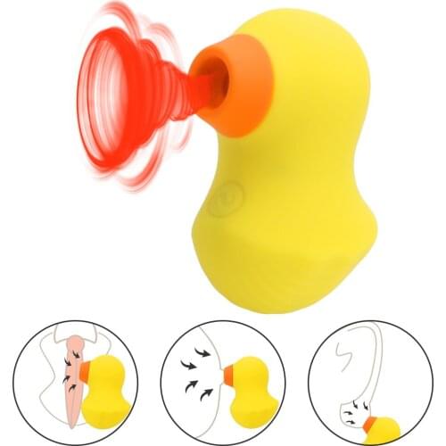 Vagina Sucking Vibrator Sex Toy for Women Nipple Massager Duck Vibrating Sucker G-spot Clitoris Stimulator Oral Sex