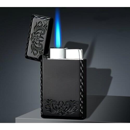 Straight Into The Blue Fmale Firepower Windproof Lighter Metal Encendedores Plating Inflatable Isqueiro Smoking Accessories