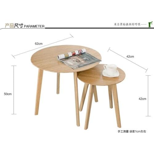 High quality Creative Round Coffee Table Eco-friendly Bamboo Living room tea table Side tables