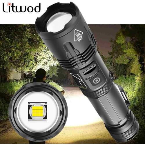 XHP100 9-core Led Flashlight Powerbank Function Torch Usb Rechargeable 18650 or 26650 Battery Zoomable Aluminum Alloy Lantern