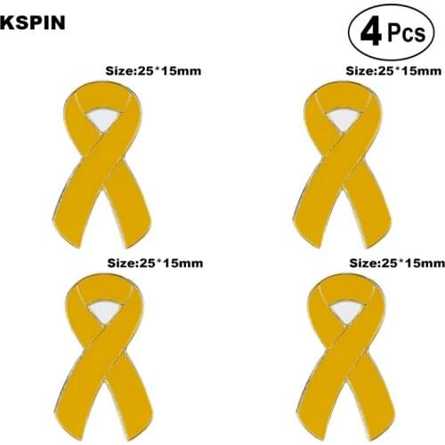 Yellow Aids Pin Lapel Pin Badge Brooch Icons 4pcs