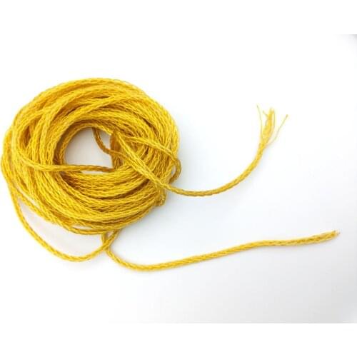1 Reel 10M yellow DIY 8-core Earphone Audio Upgrade cable for headphone Headset Single Crystal Copper