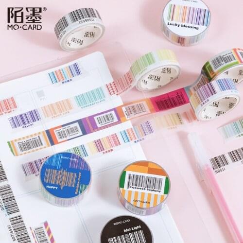 1pcs/1lot Decorative Adhesive Tapes Bar code ins small fresh Scrapbooking DIY Paper Japanese Stickers 3m