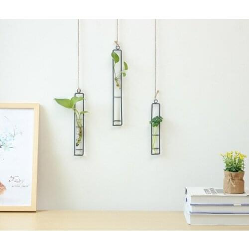 1PC Long Hanging Glass Vase Hydroponic Glass Vases Fashion Home Decoration Ornaments Plants Flower Vase JL 216