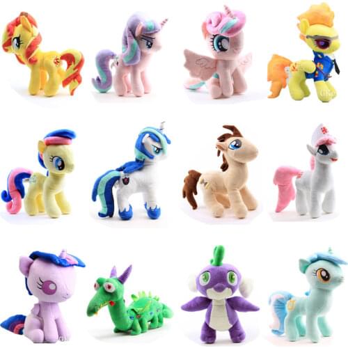 24 Styles Rainbow Unicorn Horse Figure Plush Toys Doll Peluche Stuffed Animals Toys 28-40cm Big Size Women Kids Birthday Gift