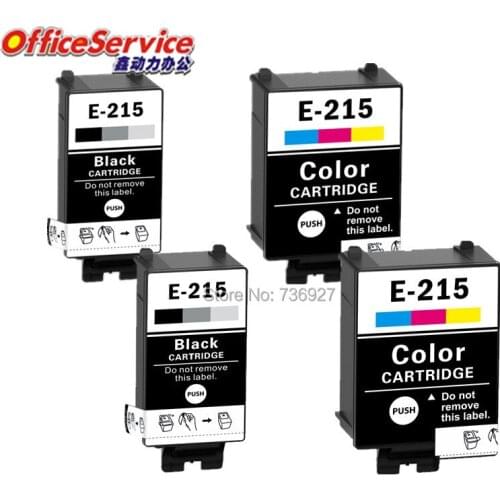 4X T215 215BK 215C New Compatible Ink Cartridges For Epson WorkForce WF-100W inkjet printer
