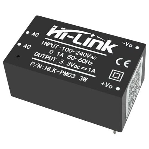 Free shipping 50pcs/lot AC DC 3.3V 3W HLK-PM03 Step Down Power Supply Module Converter Intelligent household switch power module