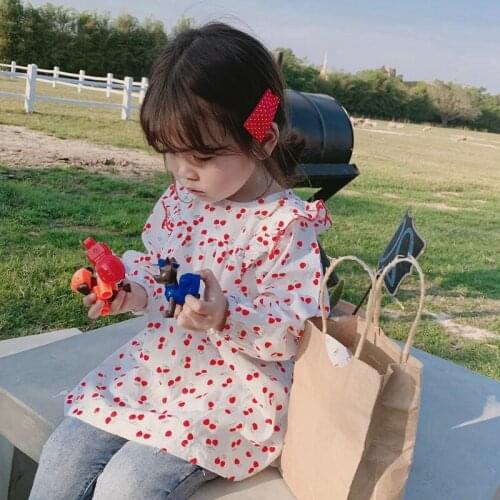 2020 new girl baby printed dress cute fashion girl kids tops shirs children clothes