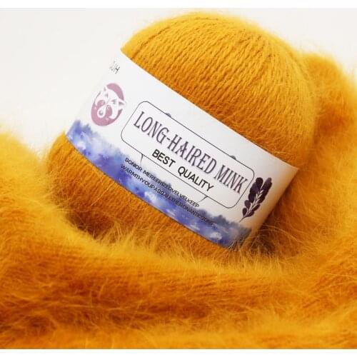 High Quality Cashmere Long Plush Mink Yarn merino wool yarn for weaving Sweater Hat Scarf Anti-pilling Yarn for Hand Knitting
