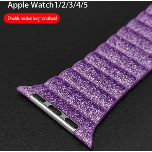 Newest Leather loop strap For apple watch band 44mm 40mm Replacement iWatch series watchbands bracelet 42mm 38mm Wristbands