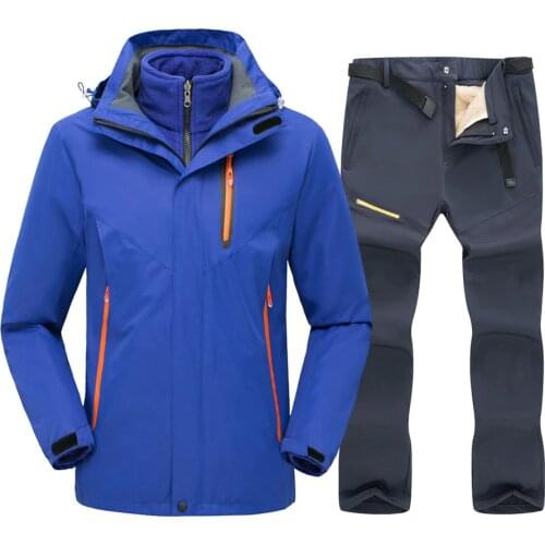 Ski Suit For Men Winter Warm Windproof Waterproof Outdoor Sports Snow Jackets Pants Male Ski Equipment Snowboard Jacket Brand