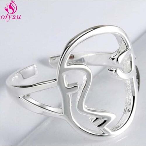 Retro Face Ring Boy Gold Wedding Engagement Ring Female Punk Rock 2020 Mens Fashion Jewelry Bague Homme Decorations for Girl