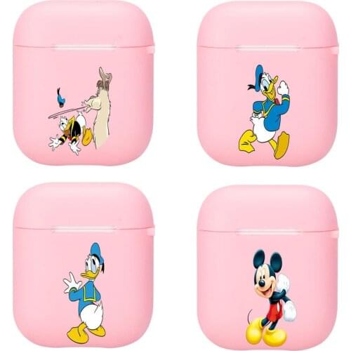 Disney Silicone Bluetooth Wireless Earphone Case for AirPods Protective Cover Skin Accessories Pods Charging Box Bag