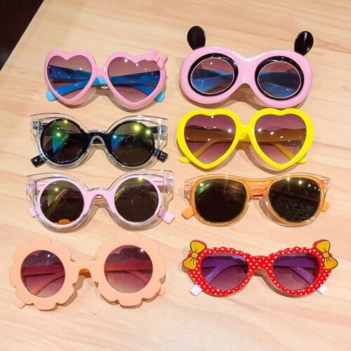 Heart Shaped Love Rimless Sunglasses One Piece Transparent Candy Color Frameless Glasses Eyewear