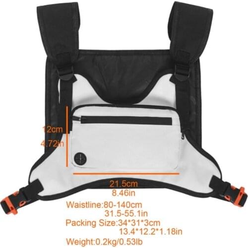A5KC Sport Chest Front Bag Outdoor Chest Rig Pouch Versatile Backpack Harness Vest Daypack Universal Carrying Accessories