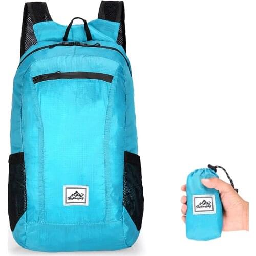 S.IKRR Unisex Outdoor Sports Portable Backpack Waterproof Large Capacity Travel Folding Bag Comfortable Ultralight Skin Bag