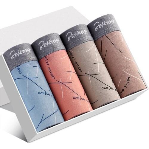 4Pcs Boxer Underwear Modal Mens Underwear Cotton Boxers Underpants Breathable Boxer Shorts Men Cueca Male Panties Boxershorts