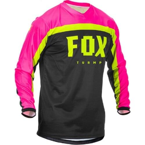 Turmp fox 2021 Mens Downhill BMX Jerseys Mountain Bike MTB Shirts Offroad DH Motorcycle Jersey poc Motocross Sportwear Clothing