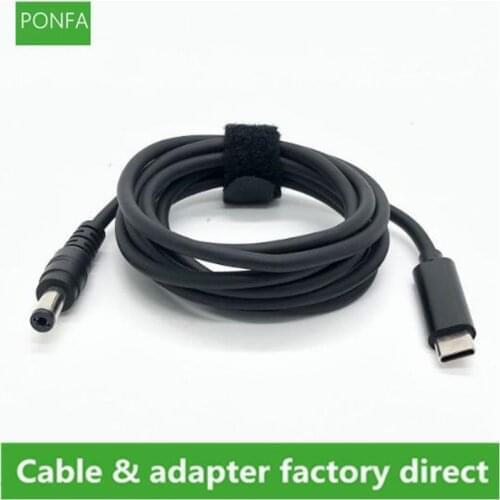 USB 3.1 TYPE C to DC 5.5*2.1 Male to Male Laptop Charger DC Jack Power Adapter Cable Decoy Trigger PD Charging 5.5x2.1mm 1.5m