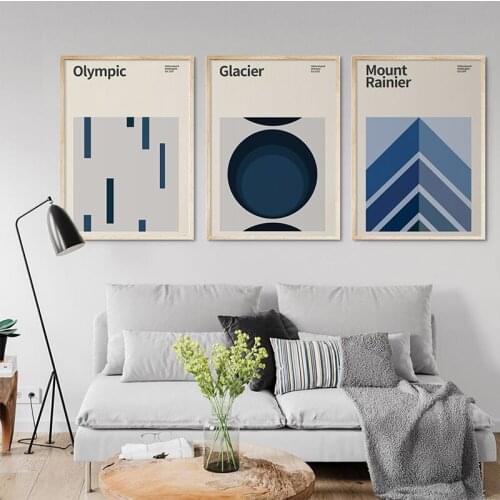 National Park Print Vintage Abstract Art Painting Travels Cities Wall Art Picture Canvas Poster for Living Room Men Cave Decor