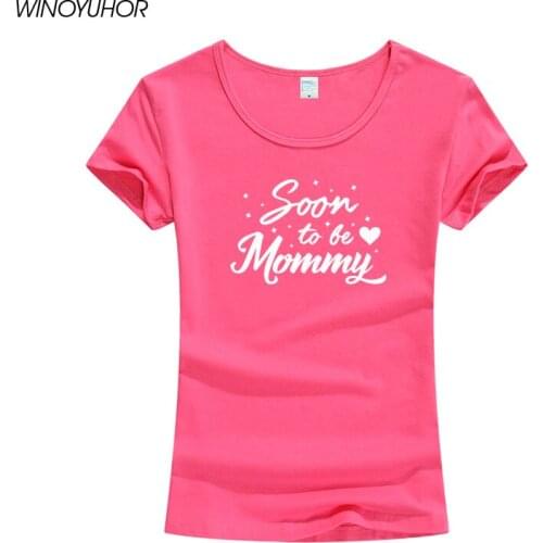 Soon To Be Mommy Future Mom T Shirt Women Graphic Tee Expectant Mother Gift Tops Funny Short Sleeve T-Shirt For Wife