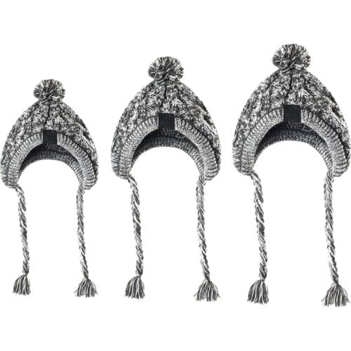 Winter Warm Dog Hat Windproof Puffy Ball Pet Headgear for Small Medium French Bulldog Knitted