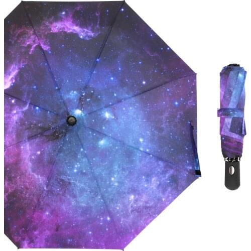 Custom Starry Sky Umbrella Male Fully Automatic Compact Umbrellas for Women Windproof Quick Drying Folding Umbrella