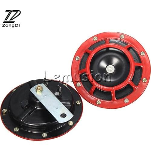 1Pair Car Horn Red Electric Blast Tone Horn Kit for Seat Leon Ibiza Renault Duster Megane 2 Logan Captur Clio Mazda 3 6 CX-5 CX5