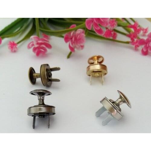 10Sets/lot 14mm Magnetic Rivet Stud Purse Snap buttons Handbag Leather Clothes Magnetic Wallet Scrapbooking