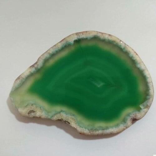 2pcs Natural agate gem stone platter meditation healing agate slice stone and crystal plate home decor