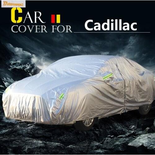 Buildreamen2 Car Cover Sun Shade Anti-UV Rain Snow Scratch Protector Cover Waterproof For Cadillac Catera Eldorado STS Escalade