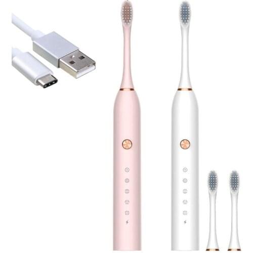 Sonic electric toothbrush USB charging vibration soft fur Replaceable toothbrush head Adult couple GG225
