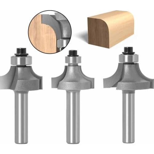 1Pcs 6mm Shank Corner Round Over With Bearing Router Bit For Wood Trimming And Chamfer Milling Cutter Woodworking Tools