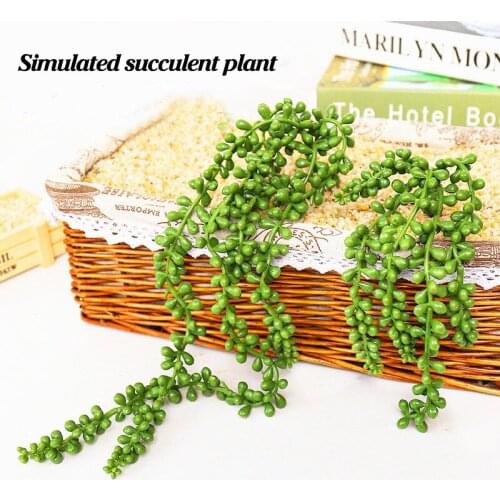 PVC Artificial Succulent Plants Green Lovers Tears DIY Flower Arrangement Accessories Fake Plants Wedding Christmas Decor