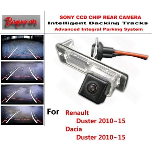 For Renault Duster for Dacia Duster 2010~2015 CCD Car Backup Parking Camera Intelligent Tracks Dynamic Guidance Rear ViewCamera