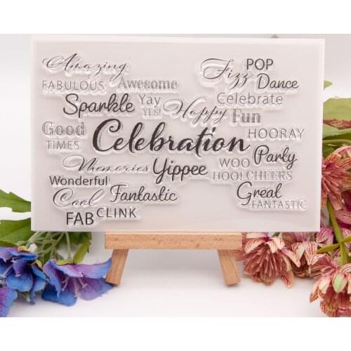 KLJUYP Celebelation Clear Stamps Scrapbook Paper Craft Clear stamp scrapbooking