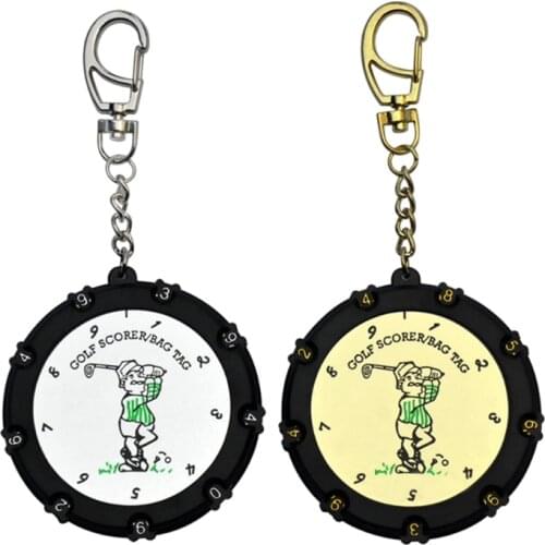 New High Quality 18 Hole Golf Score Counter Golf Stroke Putt Shot Score Counter Keeper Scoring Tag Bag Clip Keychain
