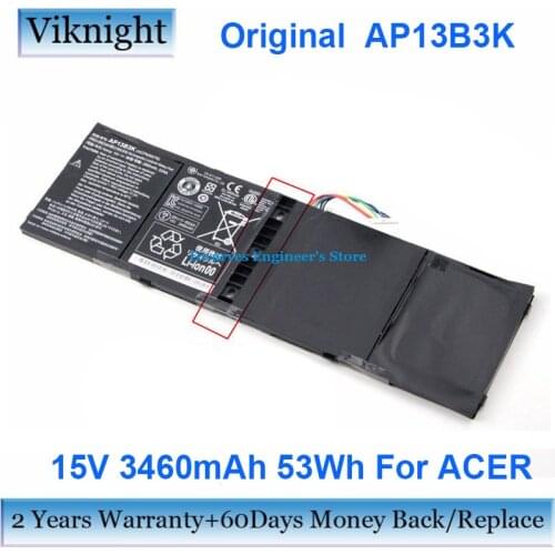 Original 15V 3460mAh AP13B3K KT00403015 For Acer Aspire V5-572P V5-573 ES1-512 R7 R7-571 M5-583P Aspire V7-481G Laptop Battery