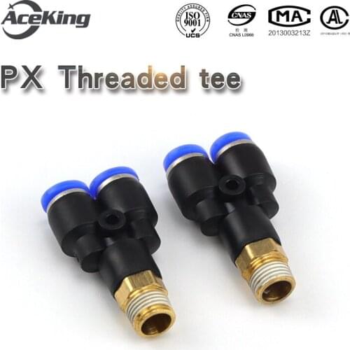 PU gas pipe quick joint px8-02 Y threaded three - way pneumatic joint px4-m5 px6-01 px10-03 12-04 full specification PX4/6/8/10