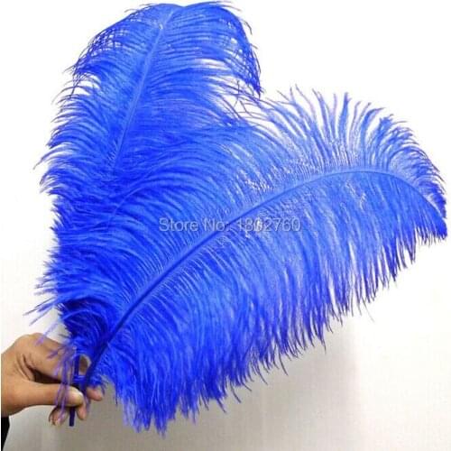 Manufacturers sell 100 pcs high quality sapphire ostrich feathers 24-26 inch 60-65 cm Wedding decoration