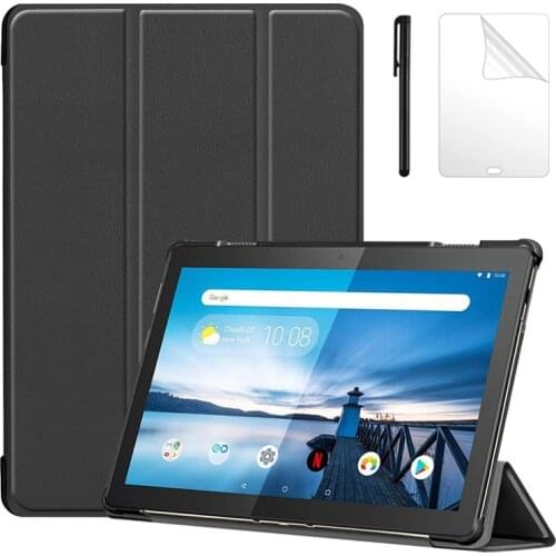 PU Case for Lenovo Tab M10 TB-X605F X605L X505F X505L Slim Magnetic Stand Smart Cover for Lenovo M10 Tablet Case + film pen