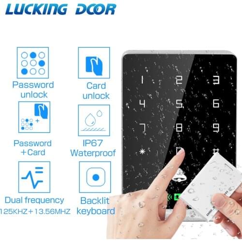 RFID 125Khz 13.56Mh Dual Frequency Standalone Access Control IP67 Waterproof Touch Screen Access Controller Wiegand Input Output