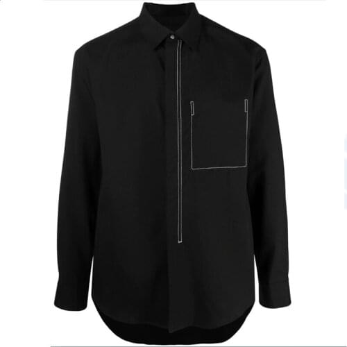 S-6XL! cotton New fashion male popular loose long-sleeved large size leisure youth shirt personality four seasons bottom