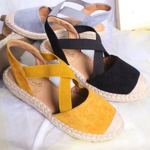Summer Platform Sandals Wedges Women Hemp Rope Bottom Espadrilles High Heels Slip On Canvas Ladies Fisherman Shoes PW030
