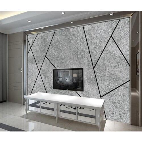 Xuesu Modern simple personality abstract geometric line bedroom wallpaper professional custom 8D waterproof wall cloth