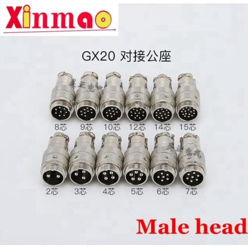 1 set Gx20 2/3/4/5/6/7/8/9/10/12 Docking Connect Aviation Interface Plug Socket Butt-Joint Connector Even Joint Male+female