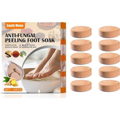 10Pcs Foot Soaking Tablets Soak Foot Natural Chinese Medicine Foot Care Tool Effervescent Tablets Help Sleeping Remove Moisture