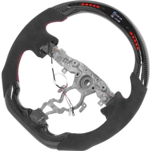 Carbon Fiber LED Shift Lights Display Steering Wheel Suede Fit for Nissan 370z 2009-2020 Car style